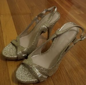 Via Spiga gold high-heeled sandals